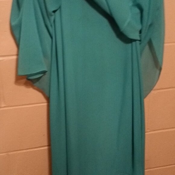 Denim 24/7 Teal Asymmetrical Dress with Silver Embellishments - Picture 9 of 11